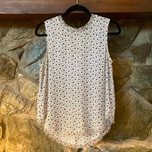 Cute black and white tank blouse. Size small.